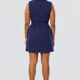 Double Breasted Mini Dress - Indigo Blue (Pre Order)