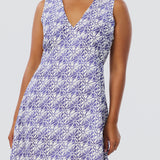 V-Neck Slip Dress - Blue Mosaic (Pre Order)