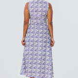 V-Neck Slip Dress - Blue Mosaic (Pre Order)