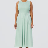 Shirred Midi Dress - Seafoam (Pre Order)