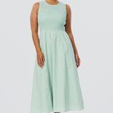 Shirred Midi Dress - Seafoam (Pre Order)