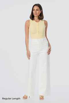 Signature Wide Leg Jeans - White