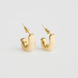 Marbled Resin Drop Earring - Stone