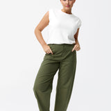 Pocket Barrel Pants - Khaki