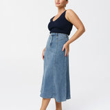 Denim Skirt - Mid Blue Wash