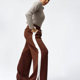 Side Stripe Pant - Chocolate