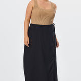 Wrap Midi Skirt - Black