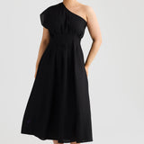 One Shoulder Dress - Black