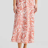 Slip Bias Skirt - Terracotta Stencil