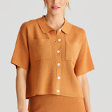 Crochet Shirt - Terracotta