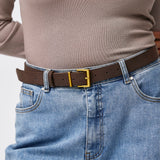 Vegan Suede Belt - Chocolate