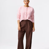 Straight Leg Pant - Dark Chocolate Pinstripe