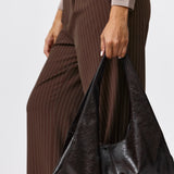 Textured Slouch Bag - Chocolate