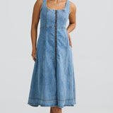 Denim Midi Dress - Blue Denim