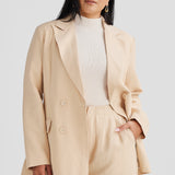 Core Linen Tailored Blazer - Macadamia