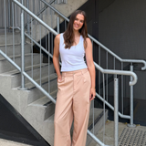 Adjustable Waist Pants - Dusty Peach