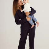 Straight Leg Pant - Navy Pinstripe