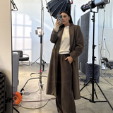 Double Breasted Coat - Chocolate