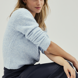Textured Knit Cardigan - Sky Blue Marl