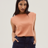 Cap Sleeve Jersey Tank - Terracotta