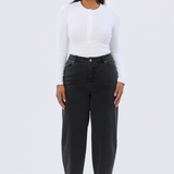 Signature Barrel Leg Jeans - Black Wash