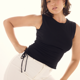 Drawstring Top - Black