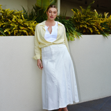Denim Skirt - White