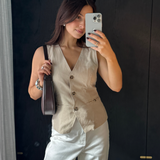 Tapered Vest - Wheat