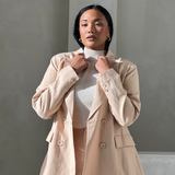 Core Linen Tailored Blazer - Macadamia