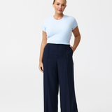 Tailored Pintuck Pants - Navy