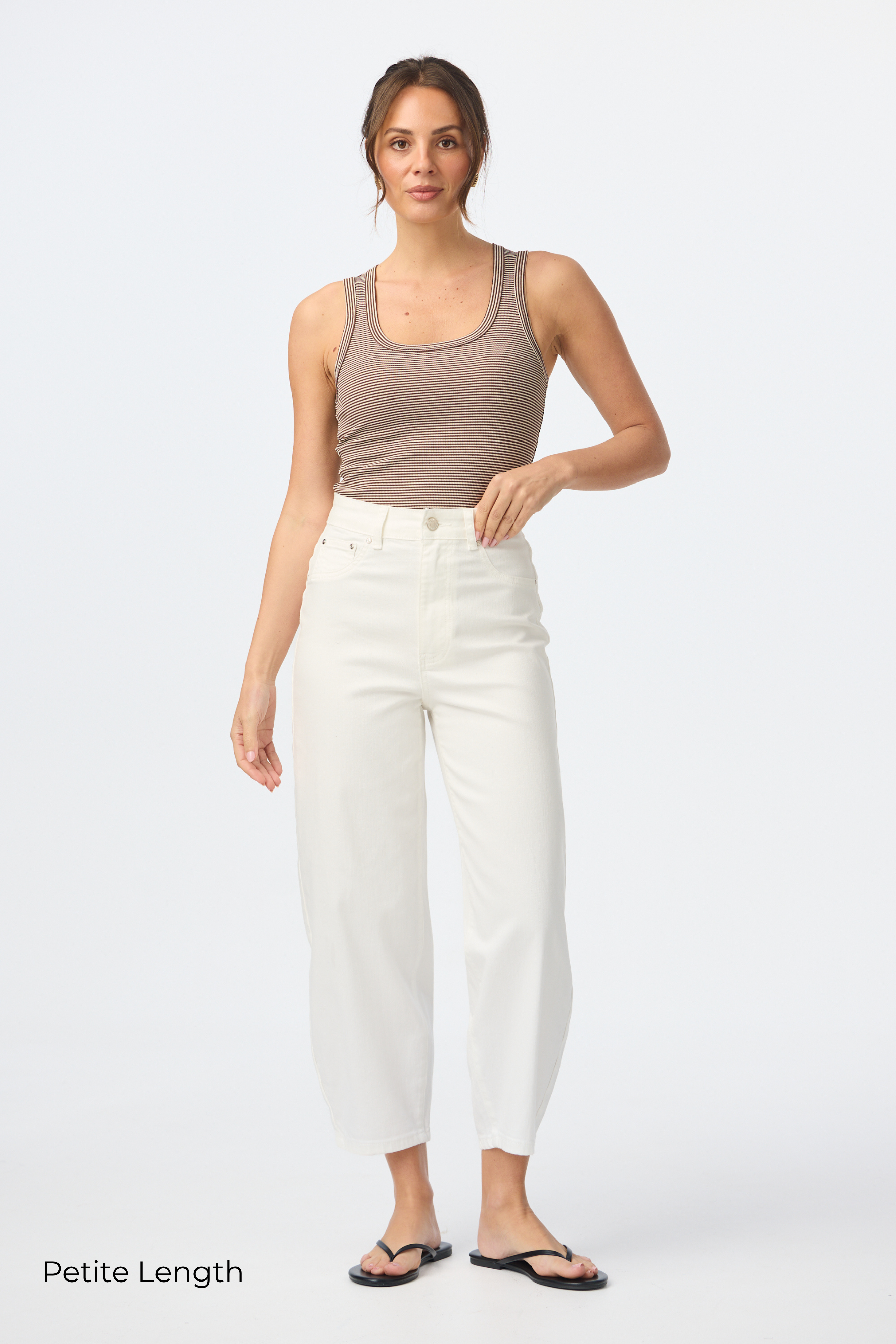 Signature Barrel Leg Jeans - White