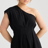 One Shoulder Dress - Black