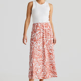 Slip Bias Skirt - Terracotta Stencil