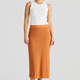 Crochet Midi Skirt - Terracotta