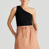 Core Drawstring Mini Skirt - Cedar