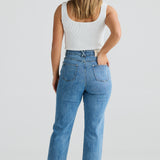 Denim Rolled Hem Jean - Blue Denim