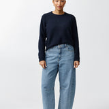 Long Sleeve Crew Neck Jumper - Navy