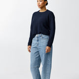Long Sleeve Crew Neck Jumper - Navy
