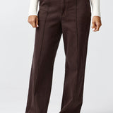 Tailored Pintuck Jeans - Chocolate