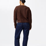 Textured Knit Cardigan - Dark Chocolate