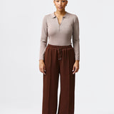 Side Stripe Pant - Chocolate