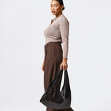 Textured Slouch Bag - Chocolate