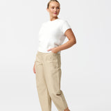 Cap Sleeve Knit Top - White