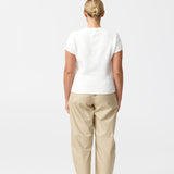 Cap Sleeve Knit Top - White