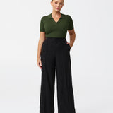 Polo Knit Top - Moss