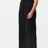 Tailored Pintuck Pants - Black