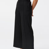 Tailored Pintuck Pants - Black