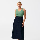V Neck Knit Tank - Jade