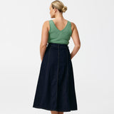 V Neck Knit Tank - Jade