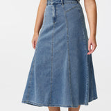 Denim Skirt - Mid Blue Wash